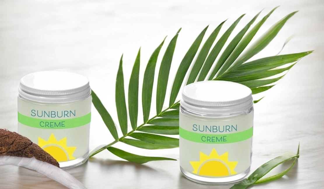 DIY - Sunburn Cream In SKS Glass Straight Sided Jars