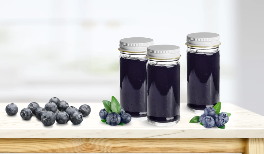 Homemade Blueberry Jam in SKS Glass Preserving Jars
